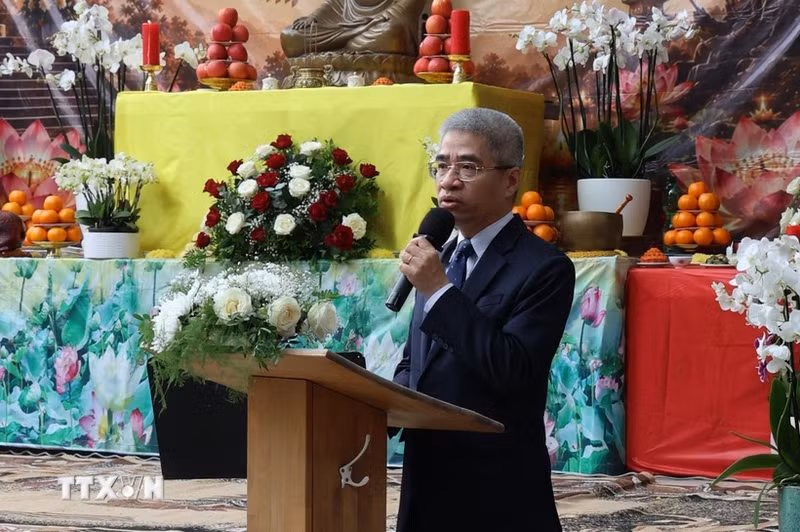 El embajador de Vietnam en Alemania, Nguyen Dac Thanh, en la ceremonia. (Foto: VNA)