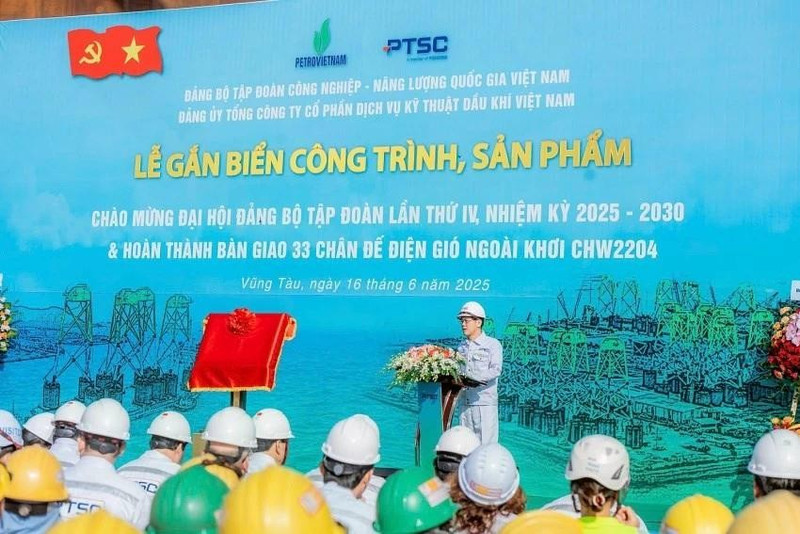 El director general de PTSC, Tran Ho Bac, habla en el evento (Foto: VNA)