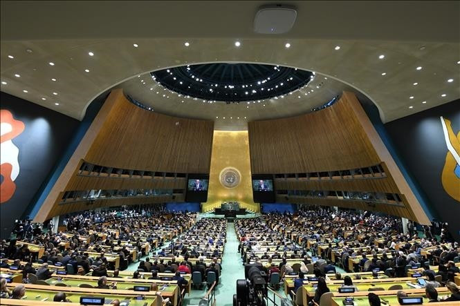 El plenario del 80° período de sesiones de la Asamblea General de la ONU en Nueva York. (Foto: VNA)