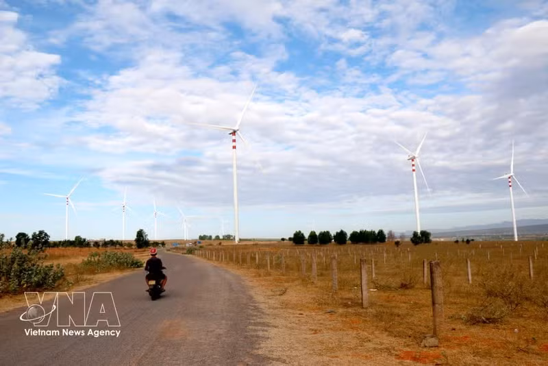 La provincia de Lam Dong cuenta actualmente con 11 proyectos de energía eólica con una capacidad total de 404 MW. (Foto: VNA)