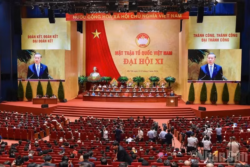 El secretario general del Partido Comunista y presidente de Vietnam, To Lam, habla en la cita. (Foto: Nhan Dan)