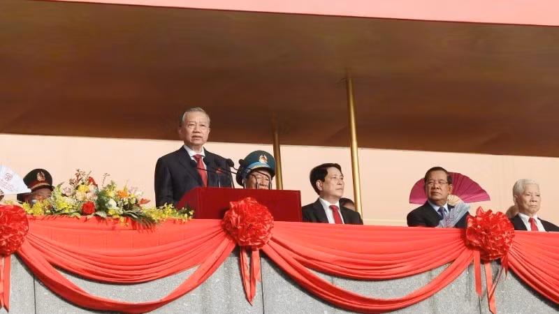 El secretario general del Partido Comunista de Vietnam, To Lam, en el evento.
