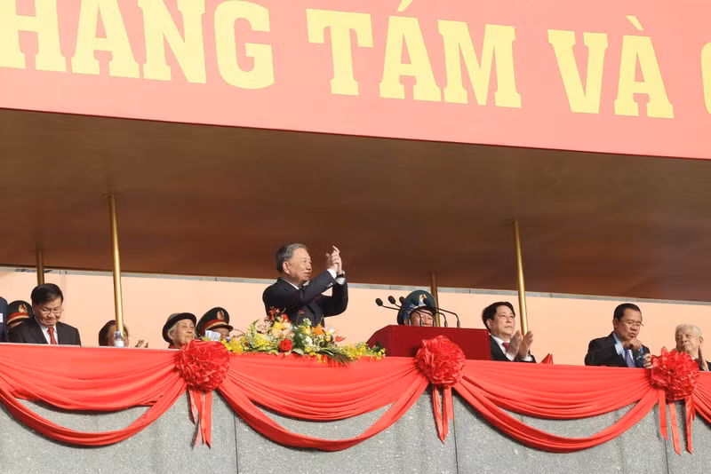 El secretario general del Partido Comunista de Vietnam, To Lam, en el acto.