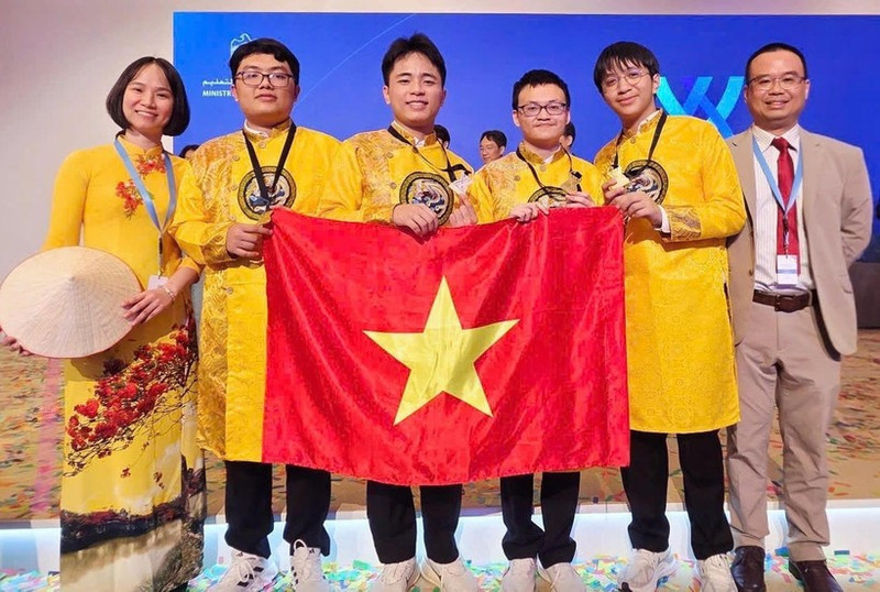 La delegación de Vietnam (Foto: Ministerio de Educación y Formación de Vietnam)