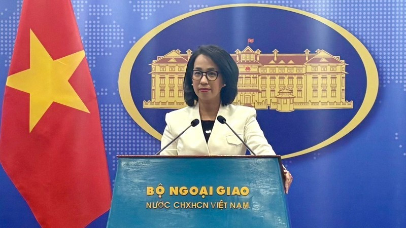 La portavoz del Ministerio de Relacione Exteriores, Pham Thu Hang.