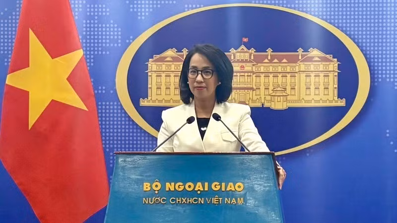 La portavoz del Ministerio de Relacione Exteriores, Pham Thu Hang.