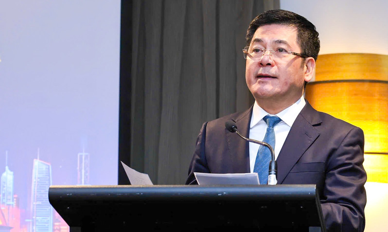 El ministro vietnamita de Industria y Comercio, Nguyen Hong Dien, habla en el evento. (Foto: moit.gov.vn)