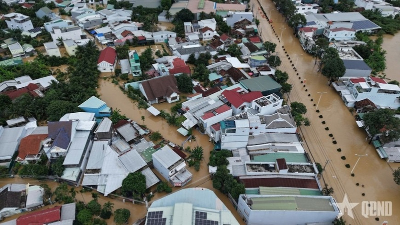 Inundaciones en la provincia de Khanh Hoa. (Foto: qdnd.vn)