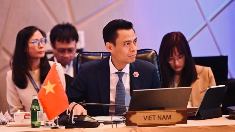 El vicecanciller vietnamita Dang Hoang Giang en el evento. (Foto: Ministerio de Relaciones Exteriores de Vietnam)
