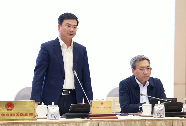 El vicegobernador del BEV Pham Thanh Ha habla en la cita. (Foto: VGP)