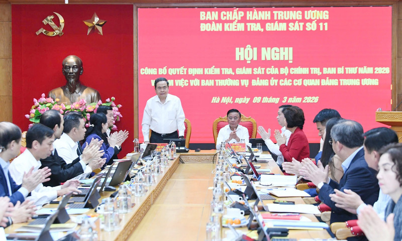 El Buró Político y Secretariado del PCV anuncian inspección al Comité del Partido en los órganos partidistas centrales. (Foto: daibieunhandan.vn)