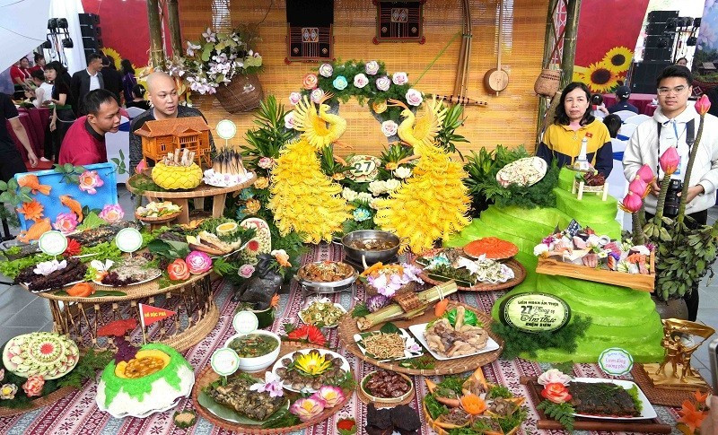 Platos presentados en el evento ( Foto: Nhan Dan)