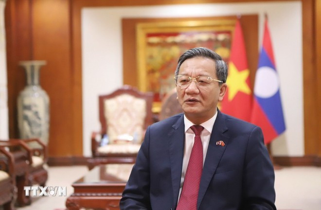El embajador de Vietnam en Laos, Nguyen Minh Tam. (Foto: VNA)