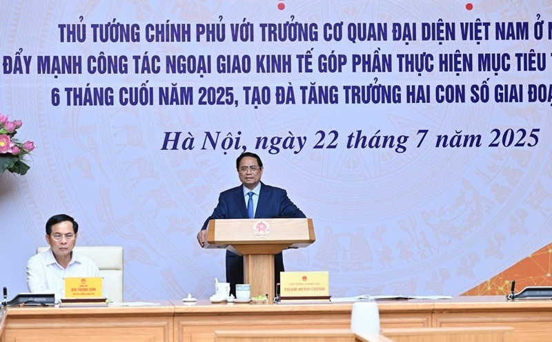 El primer ministro de Vietnam, Pham Minh Chinh, habla en el evento. (Foto: Nhan Dan)