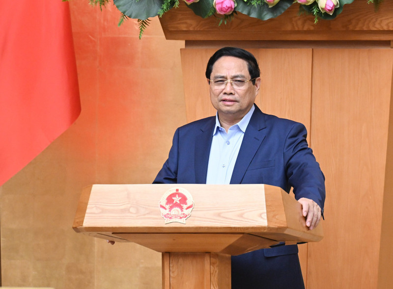 El primer ministro de Vietnam, Pham Minh Chinh, habla en el evento. (Foto: Nhan Dan)