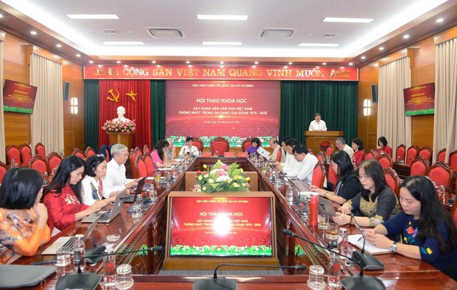 Seminario sobre la construcción de una cultura vietnamita unificada en la diversidad en el periodo 1975-2025. (Foto: VNA)