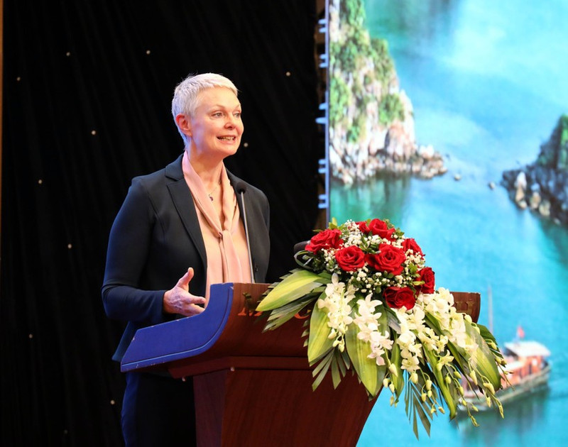 Hilde Solbakken, embajadora de Noruega en Vietnam. (Foto: VNA)