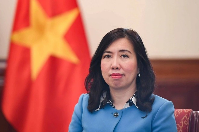 La viceministra vietnamita de Relaciones Exteriores Le Thi Thu Hang (Foto: VNA)