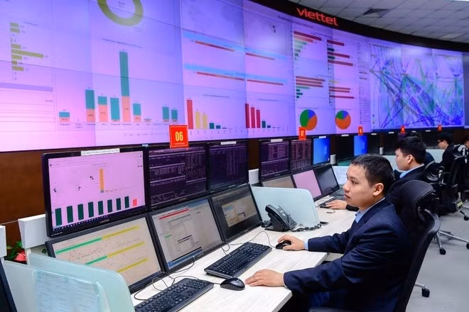 Operaciones en el Grupo de Industria Militar y Telecomunicaciones de Vietnam (Viettel). (Foto: VNA)