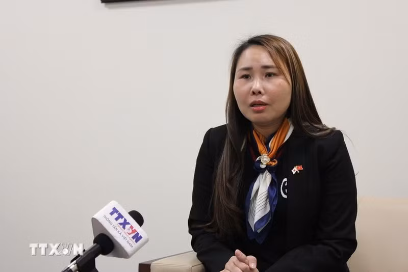 Le Thuong, presidenta de la Asociación de Vietnamitas en la región de Kansai, en Japón (Foto: VNA)