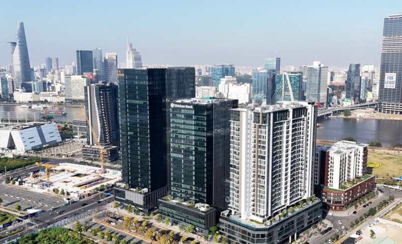 Se espera que el Centro Financiero Internacional de Ciudad Ho Chi Minh entre en funcionamiento a finales de este año. (Foto: VNA)