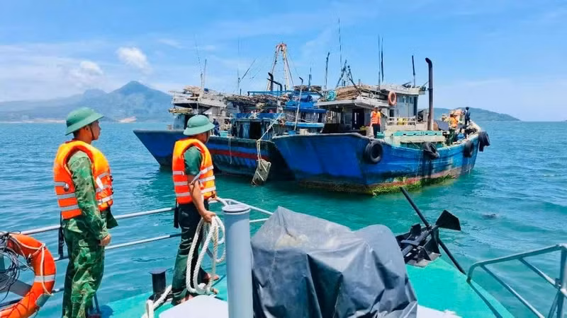 Las autoridades funcionales de Da Nang patrullan en el mar (Foto: baodanang.vn)