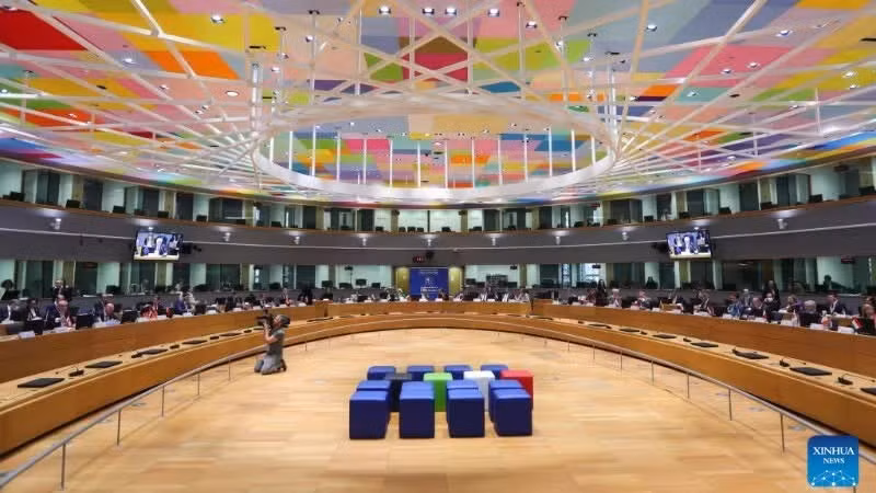 Vista de la sexta Conferencia de la Unión Europea sobre el apoyo al futuro de Siria y la región, celebrada en Bruselas, Bélgica, el 10 de mayo de 2022. (Foto: Xinhua)