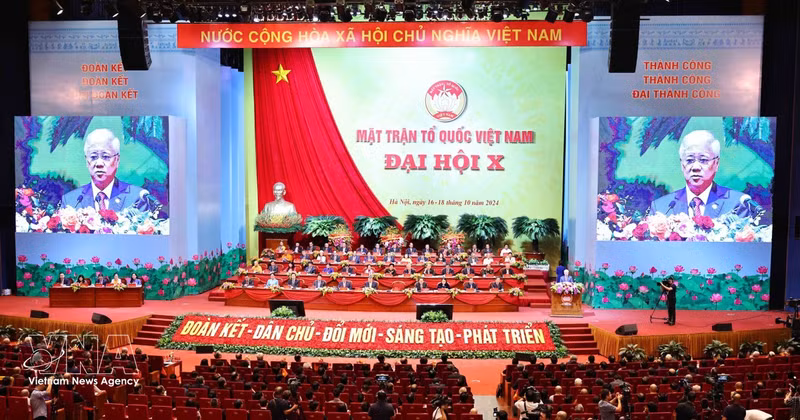 El X Congreso Nacional del Comité Central de la Frente de la Patria de Vietnam (Foto: VNA)