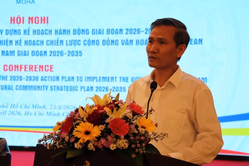 El viceministro del Interior de Vietnam Cao Huy habla en la cita. (Foto: VNA)
