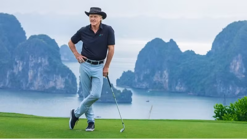 El embajador de turismo de Vietnam, Greg Norman, se esfuerza por contar historias atractivas sobre Vietnam al mundo.