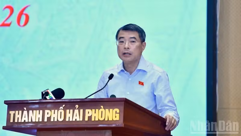 El primer ministro de Vietnam, Le Minh Hung, habla en el evento. (Foto: Nhan Dan)