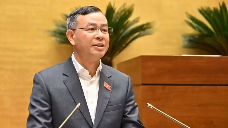 El ministro de Finanzas, Ngo Van Tuan, habla en la cita. (Foto: Nhan Dan)