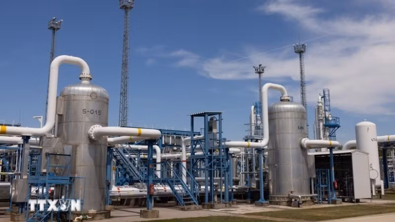 Instalación de almacenamiento de gas natural en Zsana, Hungría. (Foto: Xinhua/VNA)