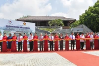 En el acto de inauguración de la obra. 