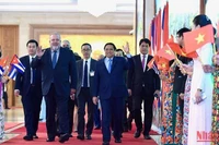 El primer ministro de Vietnam, Pham Minh Chinh, y su homólogo de Cuba, Manuel Marrero Cruz.
