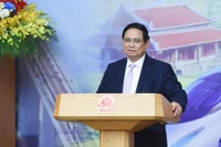 El primer ministro Pham Minh Chinh habla en la cita. (Foto: Nhan Dan)