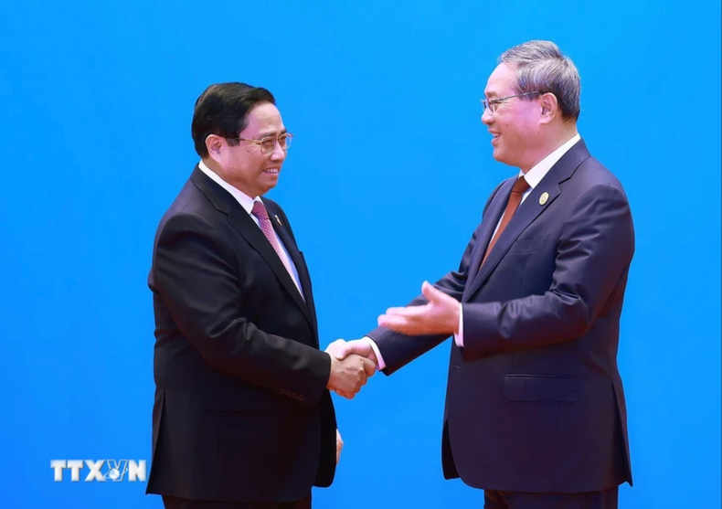 El primer ministro de China, Li Qiang, y el jefe de Gobierno vietnamita, Pham Minh Chinh. El primer ministro de China, Li Qiang, y el jefe de Gobierno vietnamita, Pham Minh Chinh.