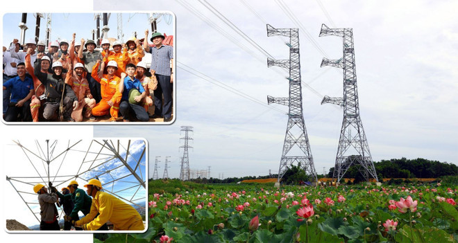 La línea de transmisión eléctrica de 500 kV del circuito 3 que conecta Quang Trach (provincia de Quang Binh) y Pho Noi (provincia de Hung Yen) es un proyecto nacional clave implementado con la fuerza movilizada de todo el sistema político, creando un milagro de la industria eléctrica. (Foto: VNA)