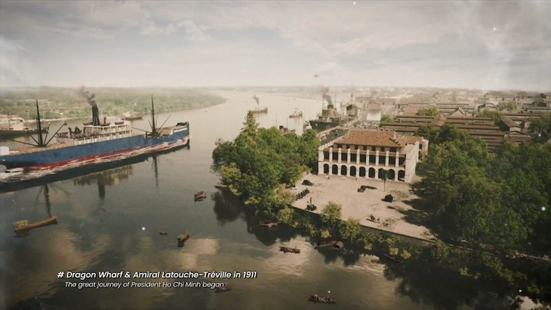 La película recrea el muelle de Nha Rong y el barco en el que el joven Nguyen Ai Quoc abordó su viaje para salvar el país.
