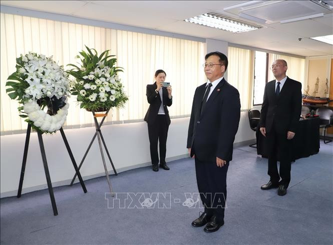 El comisario del Ministerio de Relaciones Exteriores de China en Hong Kong, Cui Jianchun, en el evento.