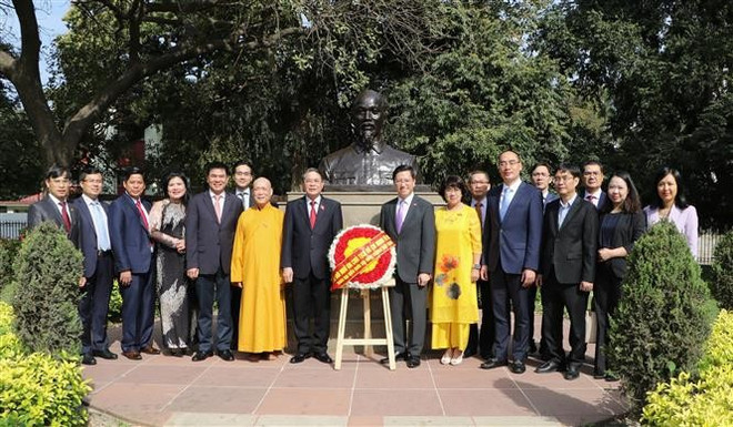 La delegación vietnamita en la India. (Foto: VNA)