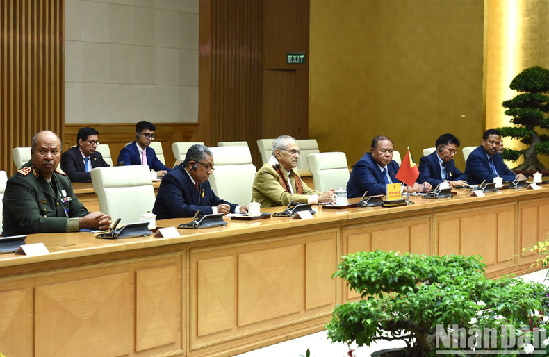 Los delegados de Timor Oriental en el evento.