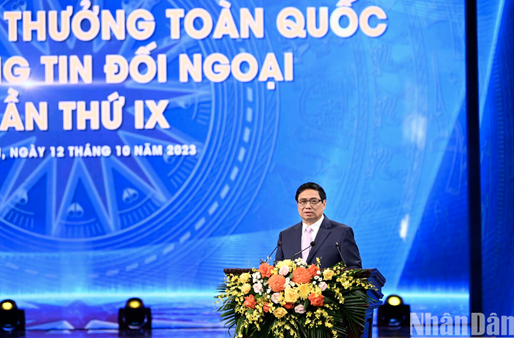 El premier vietnamita, Pham Minh Chinh, habla en la cita. (Foto: Thanh Dat) El premier vietnamita, Pham Minh Chinh, habla en la cita. (Foto: Thanh Dat)