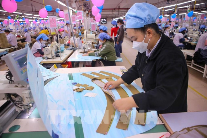 En una empresa. (Foto: VNA) En una empresa. (Foto: VNA)