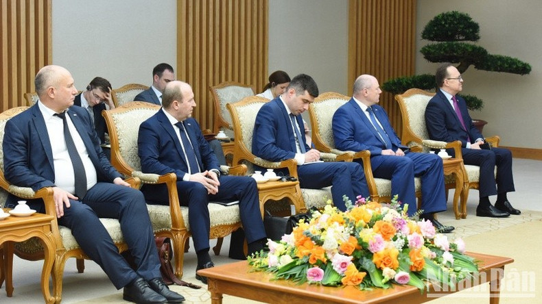 Delegados rusos en el evento.