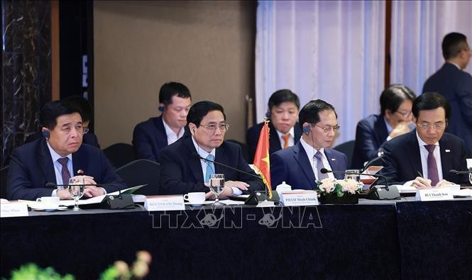 El primer ministro vietnamita en el evento. (Foto:VNA) El primer ministro vietnamita en el evento. (Foto:VNA)