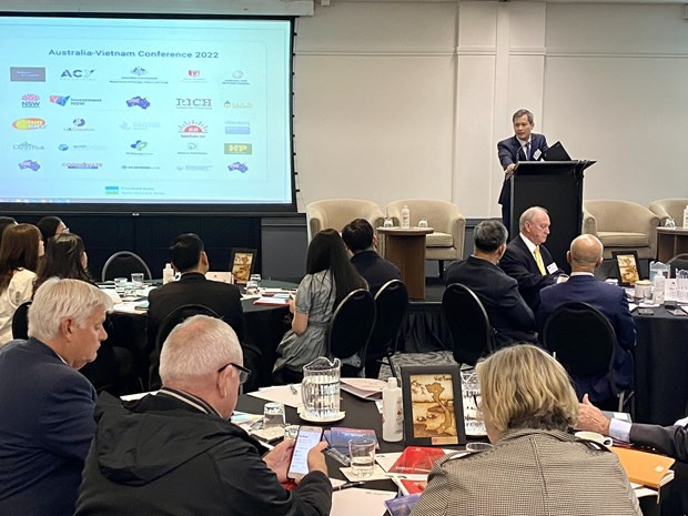 Una conferencia de promoción de oportunidades comerciales y de inversión entre Vietnam y Australia, efectuada en junio de 2022 en Sídney
