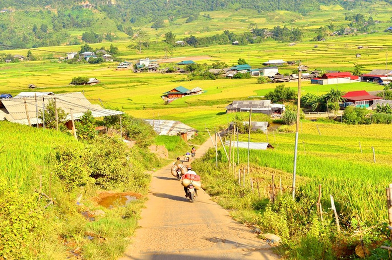 Los campos en terrazas en las comunas La Pan Tan, De Xu Phinh y Che Cu Nha fueron reconocidos como paisajes nacionales y figuran entre los 10 más bellos del mundo.