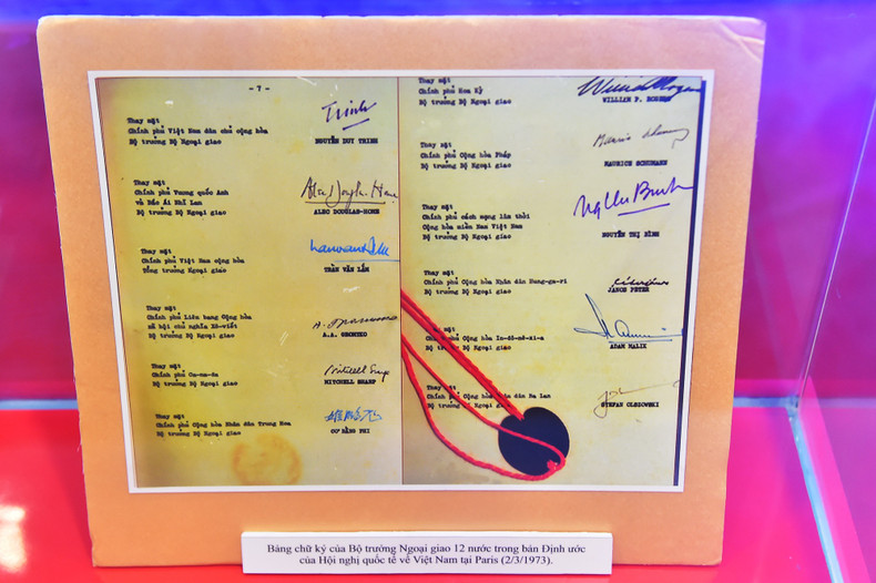 La tabla de firmas de los cancilleres de 12 países en la Convención de la Conferencia Internacional sobre Vietnam en París, 3 de marzo de 1997. (Fotografía: THUY NGUYEN) La tabla de firmas de los cancilleres de 12 países en la Convención de la Conferencia Internacional sobre Vietnam en París, 3 de marzo de 1997. (Fotografía: THUY NGUYEN)