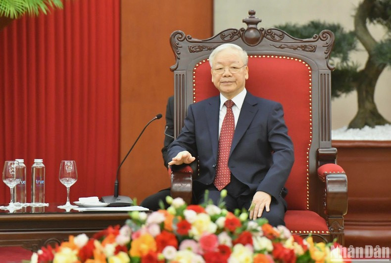 El máximo dirigente partidista vietnamita habla en la cita.